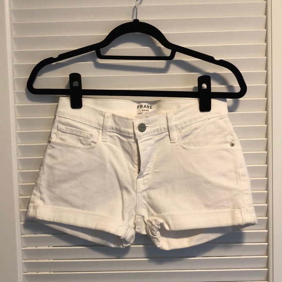 Frame Denim Pants - Never worn white denim shorts Frame Denim Pants - Never worn white denim shorts